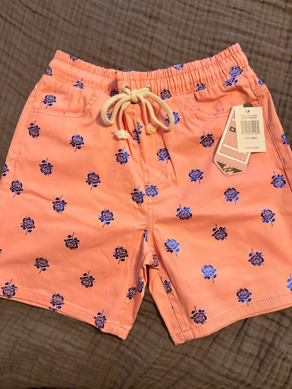 Drill Clothing Company Pink Rose Print Shorts Small NWT